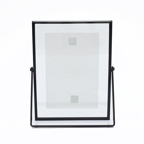 MIMOSA MOMENTS Metal Floating Picture Frame (Black, 4x6")