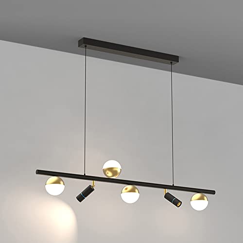 Lustre LED salon et bureau moderne avec plafonnier suspendu réglable chic