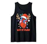 Heart Cardiac Christmas Light Let It Flow Tee Co.
