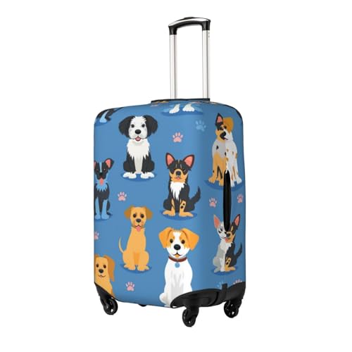 Cute Dogs Luggage Covers For Suitcase, Suitcase Cover Protector Anti-Scratch Travel Suitcase Cover Fit 18-32 Inch Luggage2