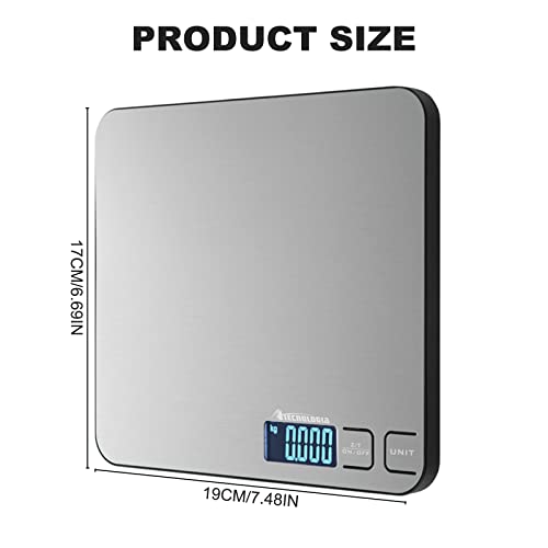 Balance De Cuisine électronique 5kg Précision 1g - Plateau Verre Effet Marbre, Fonction Tare, écran LCD