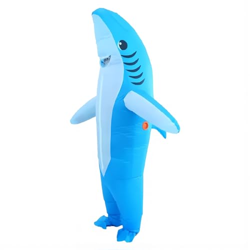 Costume de requin gonflable, déguisement amusant pour Halloween, costume de cosplay de requin,...