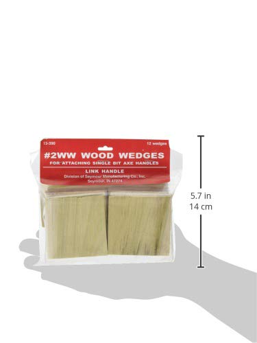 Link Handles 64151 No. 2WW Wood Wedges for Single Bit Axes, 2-1/2\" Width x 2-1/2\" Height (Pack of 12)