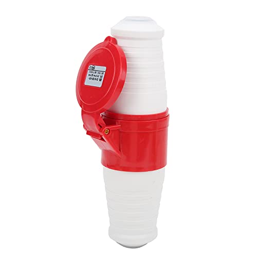 LUCKDANO Juego de Conectores de Enchufe Industrial Trifásico 32 Trifásico 5 Pines 380-415V 32A 3P+N+E IP44 para Agricultura, Química, Metalurgia, Planta Eléctrica, Uso en Exteriores