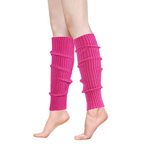 Image of ONUPGO Leg Warmers for Women 80s Party Accessories 80s Neon Knit Ribbed Leg Warmers Girls Junior Winter Leg Warmers Socks
