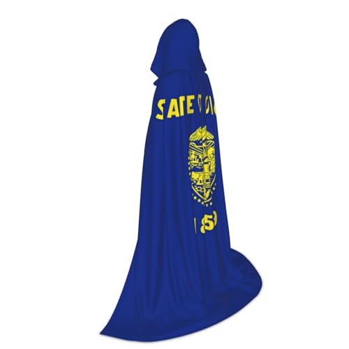 Cape imprimée drapeau Oregon à longue capuche d'Halloween - 2