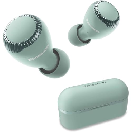 Image of Panasonic True Wireless Earbuds | Bluetooth Earbuds|IPX4 Water Resistant | Small, Lightweight | Long Battery Life, Alexa Compatible | RZ-S300W (Green)
