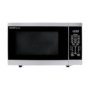SHARP ZSMC1464HS Oven with Removable 12.4″ Carousel Turntable. Orville Redenbacher’s Certified Cubic Feet, 1100 Watt with Inverter Technology Countertop Microwave, 1.4 CuFt, Stainless Steel
