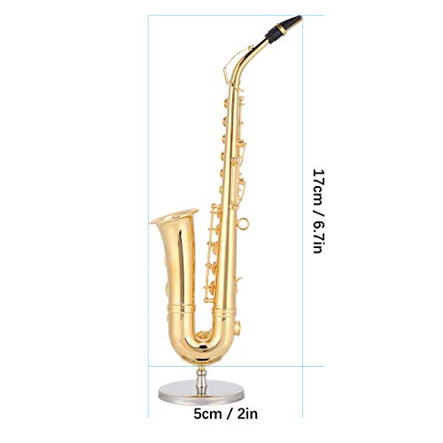 Garosa 19cm Miniatur Saxophon Modell Mini Musikinstrument Dekor Puppenhaus Modell Home Decoration Geschenk