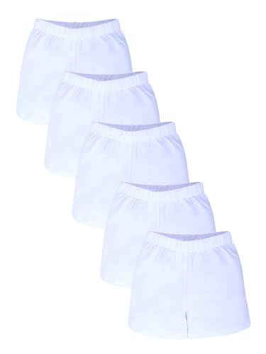 Image of KiddoPanti Girls Cycling Shorts Pack of 3 | Soft & Stretchy Cotton Spandex | Comfortable Fit with Elastic Waistband | Solid Colors Half Tights for Girls Inners