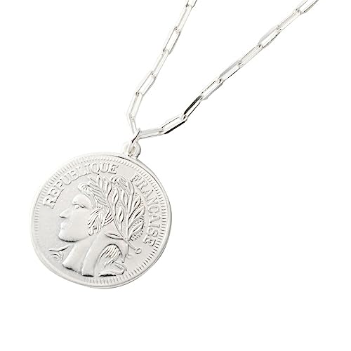 [Ｃｒｅａｍ　ｄｏｔ．] クリームドット ロングネックレス レディース 人気 金属アレルギー ニッケルフリー 大ぶり ビッグコイン オーバルチェーン ヴィンテージ調 マット 【B：ヴィンテージSV×オーバル】のサムネイル