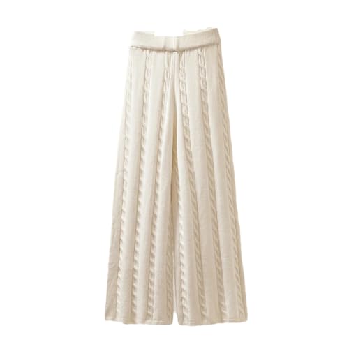 Pantalon de survêtement en tricot torsadé doux et chaud femme