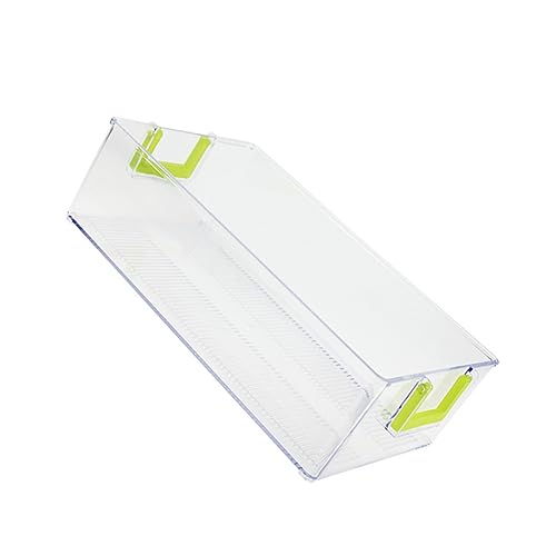 Mikinona 1pc Refrigerator Organizer Bin Transparent Fridge Storage Box for Fruits and Beverages Toughness Space-saving Design for Kitchen Storage