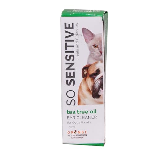 Orange Pet Nutrition Tea Tree Oil So Sensitive Ear Cleaner for Dogs & Cats - 20ml | Natural Anti-Itch, Insect Bite Relief, Soothes Ear Irritations | Safe for All Breeds & Life Stages