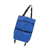 Carrito Rodante con Ergonómica Bolsa De Almacenamiento Impermeable Diseño Plegable para Comestibles Viajes Uso Doméstico Carrito Plegable para Acampar Aire Libre