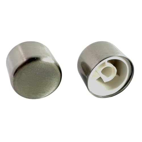 Replacement Dimmer Switch Knob - Spare Universal Knob for D-shaped spindles (2, Brushed Steel)