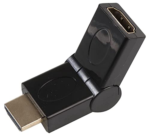 PRO SIGNAL PSG08771 HDMI Plug to HDMI Socket 180 Degree Swivel Adaptor, Gold