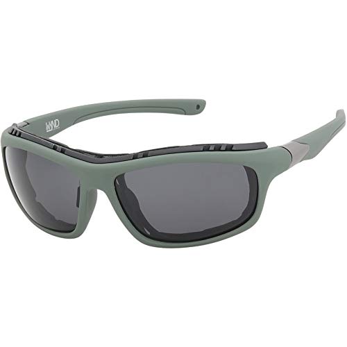 Wynd Blocker Airdam Sunglasses Motorcycle Riding, Driving, Fishing, Boating Wrap (Military Green | Smoke) #TOP1