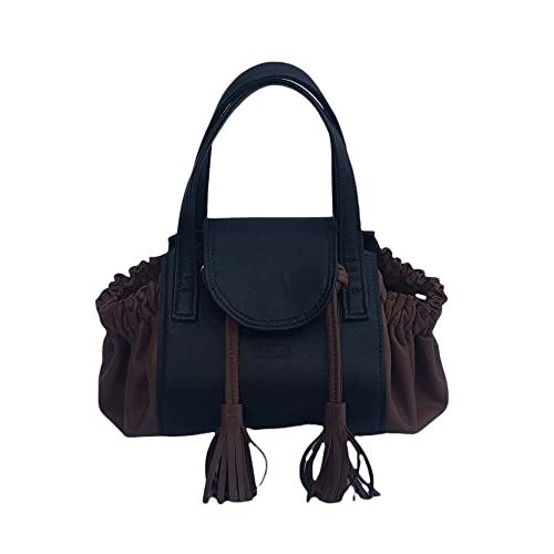 Sac en cuir seau élégant pour femme avec compartiment de rangement