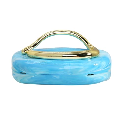Image of Women Evening Clutch Purse Metal Handle Acrylic Purse Unique Shoulder Bag Causal Handbags for Bride Party Wedding