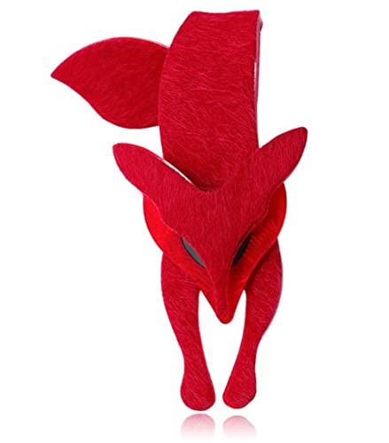 Broche de zorro de moda para mujer, grande, lindo, acrílico, animales, broche de solapa, pin vintage para bufanda, Acero aleado