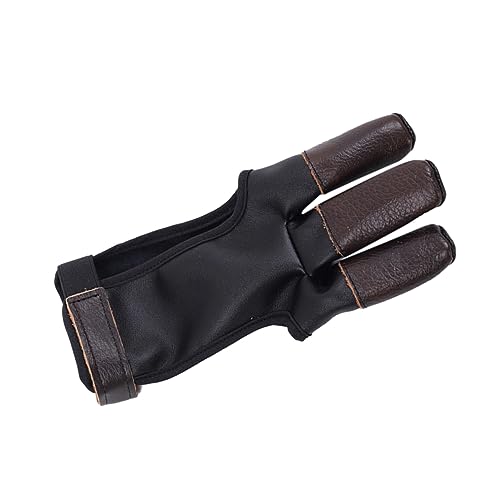 Outanaya 1pc Archery Three Finger Protective Glove for Accessories Soft Wear Resistant Design for Quick Use Archery Clubs and Gyms