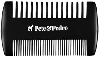 Pete & Pedro Double-Sided Pocket Comb for Hair, Beards & Mustaches | Fine & Coarse Teeth, Everyday Comb For Detangling Knots, Beard Care & Grooming, Great With Balms & Oils | As Seen on Shark Tank