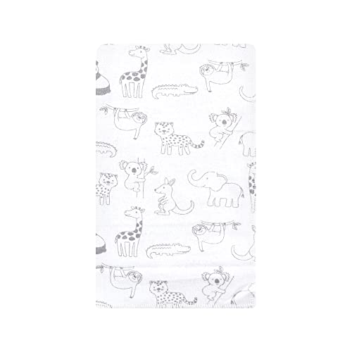 Image of Hudson Baby Unisex Baby Cotton Flannel Burp Cloths, Zoo Animals, One Size