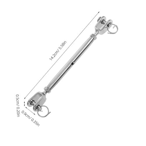 Sosoport 2Pcs Tensionador de Tensores de Acero Inoxidable Quijada para Cables y Cuerdas miniatura 2