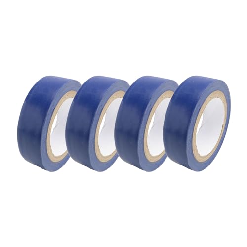 Image of Electrical Tape - 4 Rolls Blue Electric Tape, 3 /4 Inch by 32 Feet, Professional Insulating PVC, Voltage Level 600V Dustproof, Adhesive for General Home Vehicle Auto Car Power Circuit Wiring