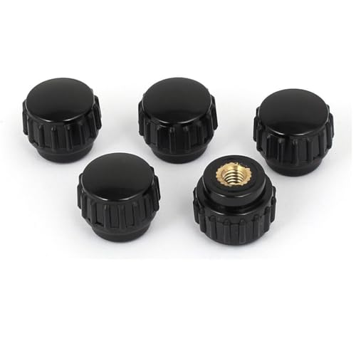 Tool Parts and Accessories M4 Female Thread 15mm Head Dia Straight Round Knurled Grip Clamping Knob 5pcs (#CN-140824-07592)