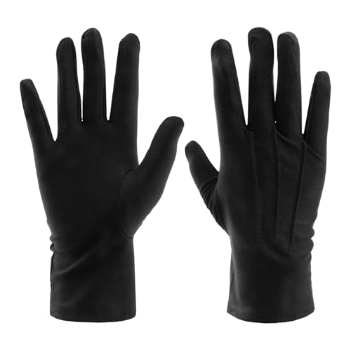 AEYURUID Black Spandex Gloves for Men - Halloween Fancy Dres