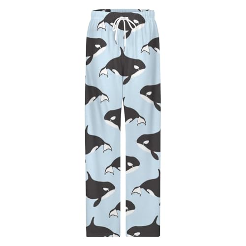 Whale Animal Pattern Comfy Pajama Pants Adjustable Sleepwear Beach Pants for Men4