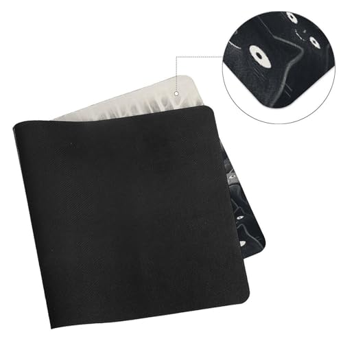 Alfombrilla de escritorio impermeable negra 12x24 pulgadas miniatura 7