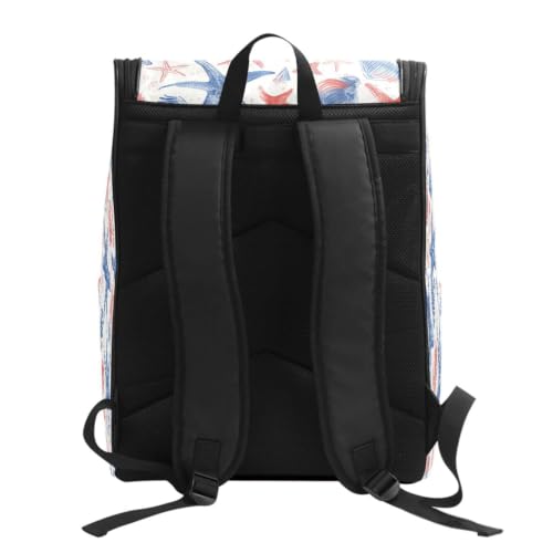 Sac à dos étudiant étoile de mer de dessin animé à grande capacité