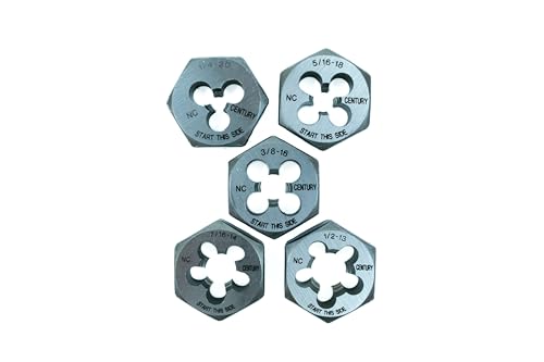 Image of Century Drill & Tool 98922 Fractional Tap & Die Set, 12 Piece | external thread cutting, thread restoration