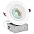 LUXRITE 4 Inch Gimbal LED Recessed Light with J-Box, 12W, 5 Color Selectable 2700K-5000K, 1000 Lumens, Dimmable Adjustable LED Downlight, Damp Rated, ETL Listed