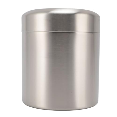 Xiuganpo Mini Bote de Basura de Acero Inoxidable para Escritorio, Pequeño Bote de Basura Redondo para Encimera, para Oficina en Casa, Fácil de Limpiar, Apariencia Elegante, Ideal para Escritorio de