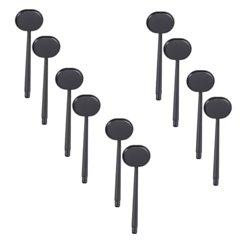 Healeved 10sets Eye Shield Occluder Test Eye Cover para Eye Exam Tools Eye Occluders Eyesight Test Supplies Eye Chart Exam Occluder Test Tool Kit Black Abs Engineering Plastics 10pcs*10