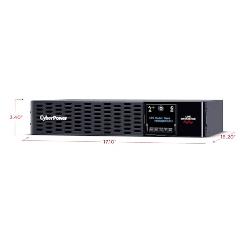 Image of CyberPower PR1500RT2UCN Smart App Sinewave UPS Battery Backup and Surge Protector, 1500VA /1500W, 8 Outlets, 2U Rack /Tower, Pre-Installed RMCARD205, Built-in Cloud Monitoring, UL Certified