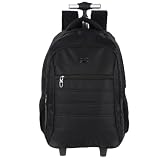 Mochila Rodinhas Notebook 18' Masculina e Feminina Impermeável Alças de Costas - Chicago - Polo King (Preto)