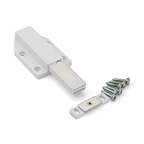 Sugatsune Magnetic Touch Pressure Catch Strike Push to Open Door Latch ML-120 (White)