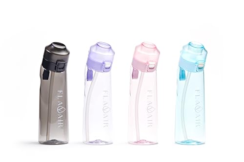 Flavair 650ml Tritan Reusable Air Water Bottle with 3 Flavours | BPA-Free Water Bottle for Gym, Work, School or Outdoor Activities (Pink)
