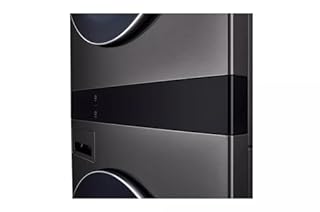 LG WashTower Stacked Smart Laundry Center 5.0 Cu.Ft. Front Load Washer & 7.4 Cu.Ft. Electric Dryer in Black Steel w/Steam