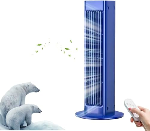 FUHUBB Breezamax - Qinux Breeza Max Original 3-in-1 Portable Fan 3 Modes 120 Oscillation Remote Control & Ultra-Quiet Operation (Blue)