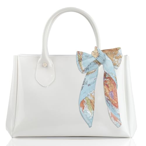 World Map 23.6" Silk Like Head Scarf Fashion Square Neck Scarfs for Women Hair Scarves Gift4