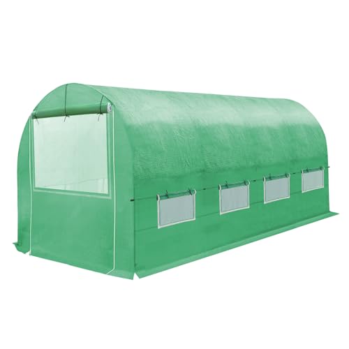 Strong Camel Replacement Greenhouse Cover for Walk in Greenhouse Frame Green House Top Cover (Frame NOT Included) (15 x 7 x 7ft)