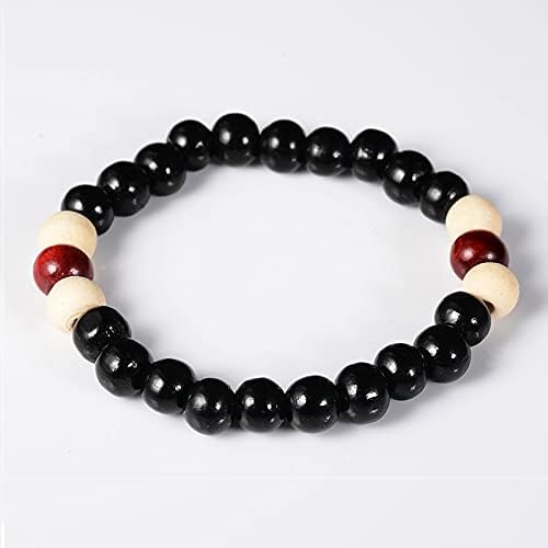 Pulsera de madera de sándalo, budista, meditación, oración, hecha a mano, con cuentas, para mujeres y hombres, pulseras de yoga de madera