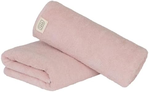 （04:00時点） タオル研究所 [毎日シンプル] #001 バスタオル ローズピンク 2枚セット スタンダードタイプ 中厚手 毛羽落ち少ない 高速吸水 耐久性 綿100% 420GSM JapanTechnology