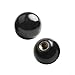 5 Pcs Black Round Ball Bakelite Lever Knobs with Female Thread M5 M6 M8 M10, Machine Tool Replacement Handles for Printing Equipment Electronic Devices Machinery and Industrial Applications(M6x25)